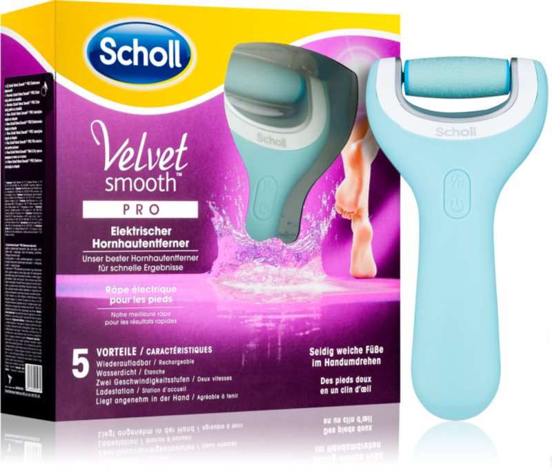 Scholl Velvet Smooth Pro pila electronica pentru calcaie rezistent la apa 1 buc