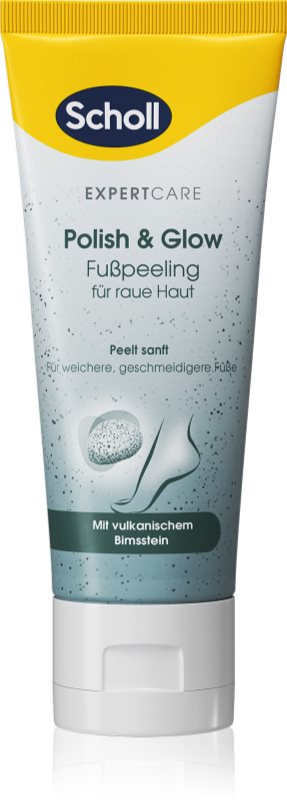 Scholl Foot Cream Polish & Glow peeling exfoliant pentru picioare 75 ml