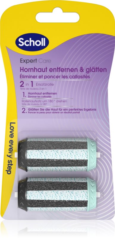 Scholl Expert Care File & Smooth cap de schimb pentru pila electrica de calcaie 2 in 1 2 buc