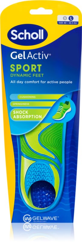 Scholl GelActiv Sport branțuri de încălțăminte pentru sportivi tip Large EU 40 - 46.5 1 pereche