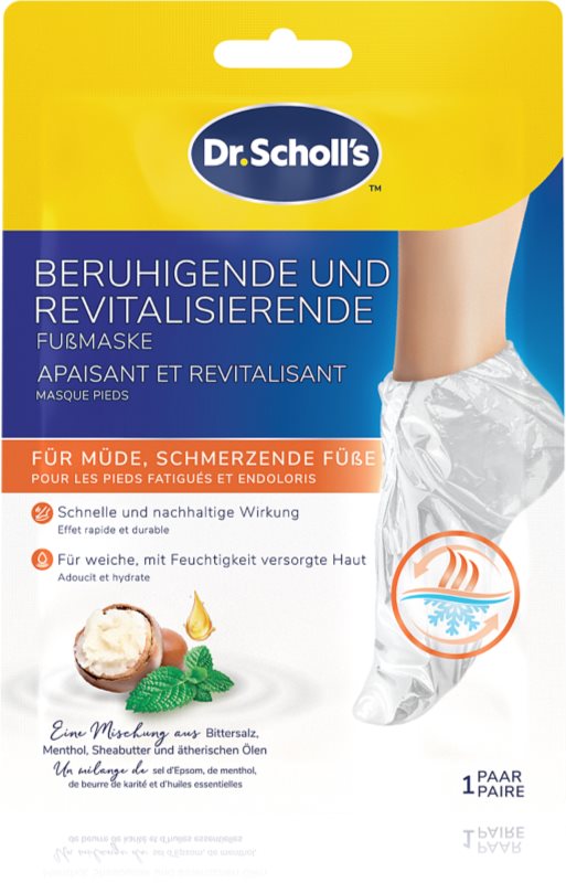 Scholl Pedimask™ Soothing & Revitalizing Masca pentru fata cu efect catifelant si revigorant pentru picioare obosite 1 pereche