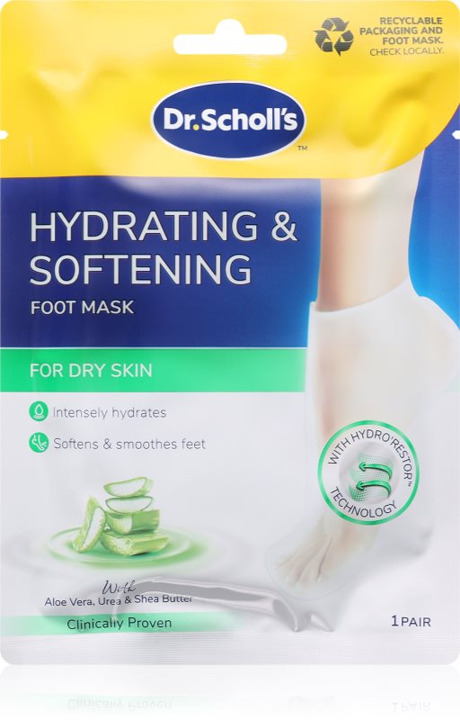 Scholl Pedimask™ Aloe Vera mască hrănitoare profundă pentru picioare 1 pereche