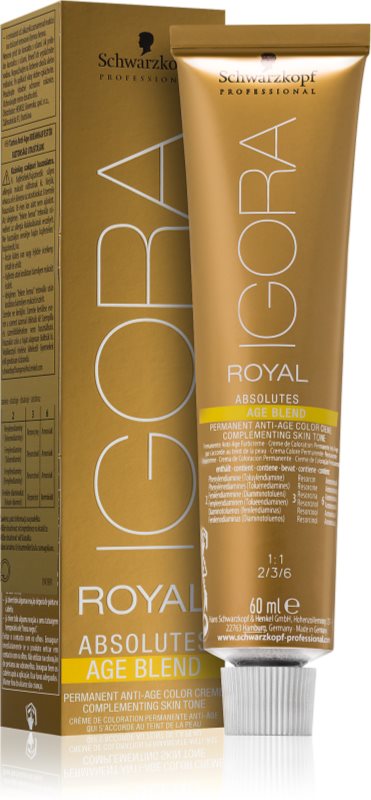 Schwarzkopf Professional IGORA Royal Absolutes Age Blend culoare par culoare 8-140 Light Blonde Cendré Beige Natural 60 ml