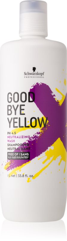 Schwarzkopf Professional Goodbye Yellow șampon pentru neutralizarea tonurilor de galben pentru par vopsit sau suvitat