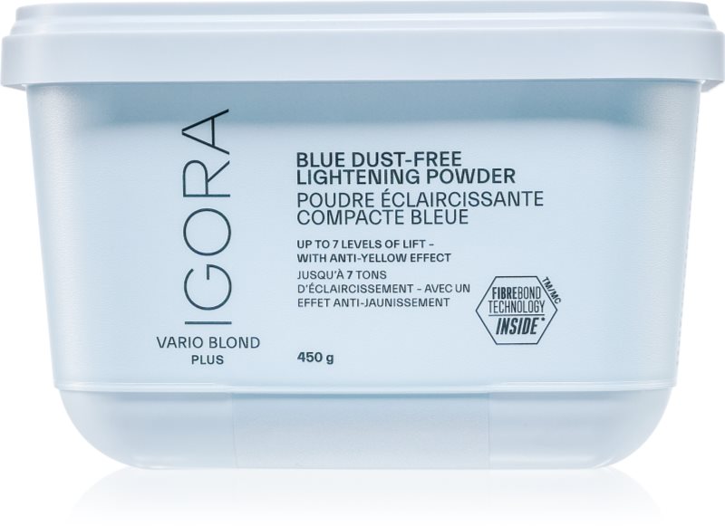 Schwarzkopf Professional IGORA Vario Blond Blue Dust-Free Lightening Powder decolorant cu conținut de argilă pentru par blond 450 g