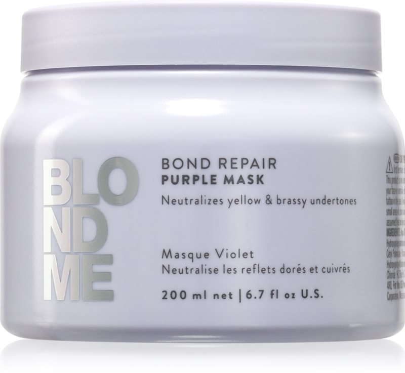 Schwarzkopf Professional Blondme Bond Repair Purple Mask Masca de par neutralizeaza tonurile de galben