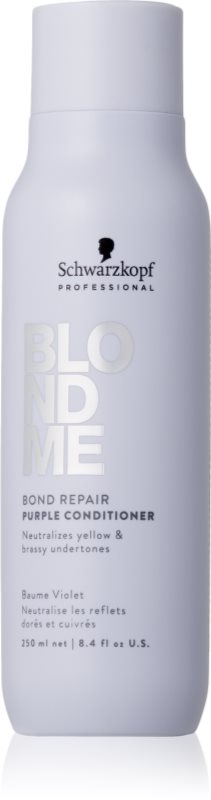 Schwarzkopf Professional Blondme Bond Repair Purple Conditioner balsam de par violet pentru par blond 250 ml