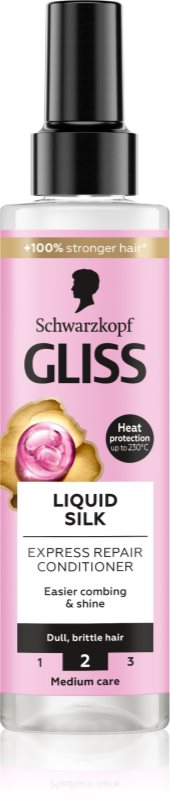 Schwarzkopf Gliss Liquid Silk balsam (nu necesita clatire) pentru intarire si stralucire 200 ml