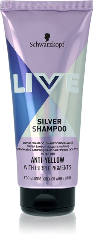Schwarzkopf LIVE Silver sampon pentru curatare neutralizeaza tonurile de galben 200 ml