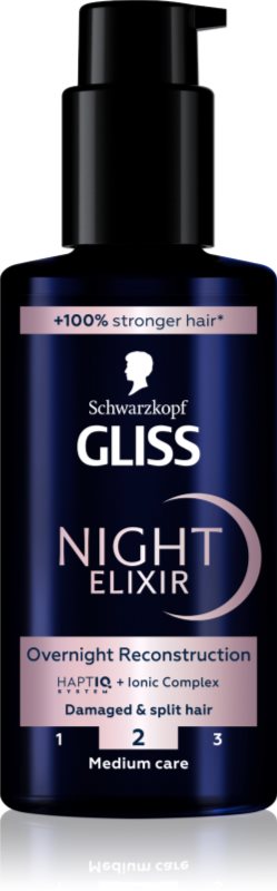 Schwarzkopf Gliss Night Elixir elixir leave-in pentru varfuri despicate 100 ml