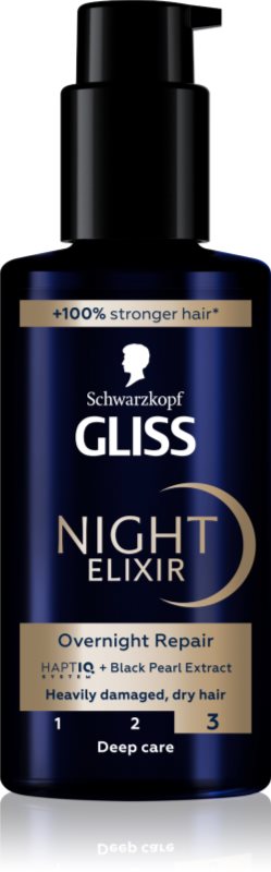 Schwarzkopf Gliss Night Elixir elixir leave-in pentru par deteriorat 100 ml