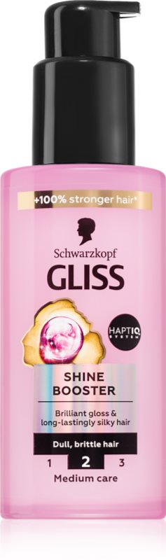 Schwarzkopf Gliss Liquid Silk ser fara clatire pentru intarire si stralucire Shine Booster 100 ml
