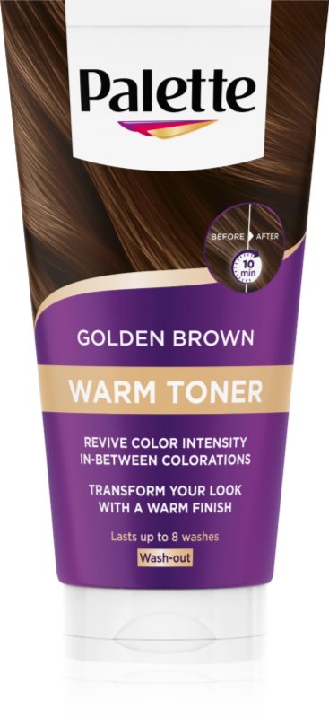 Schwarzkopf Palette Warm Toner Masca pentru nuanțe calde de păr maro culoare Golden Brown 150 ml