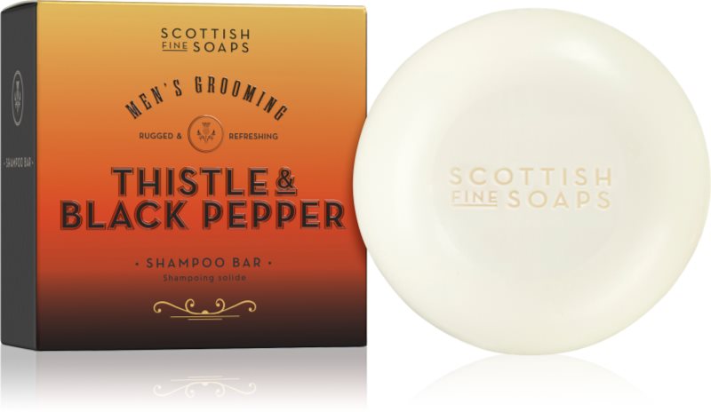Scottish Fine Soaps Thistle & Black Pepper șampon solid pentru barbati 100 g