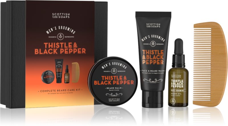 Scottish Fine Soaps Thistle & Black Pepper set cadou pentru barbati