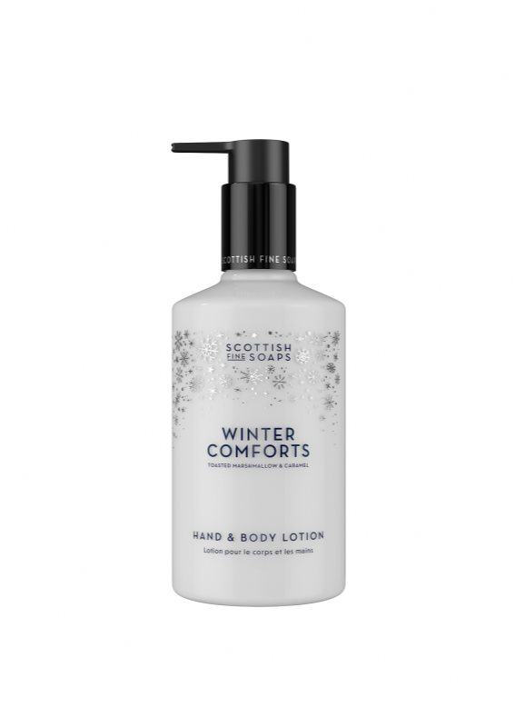 Scottish Fine Soaps Winter Comforts lapte hidratant pentru maini si corp parfum Toasted Marshmallow & Caramel 300 ml