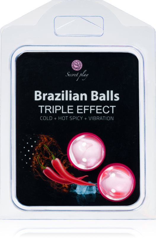 Secret play Brazilian 2 Balls Set Triple Effect ulei de masaj 8 g