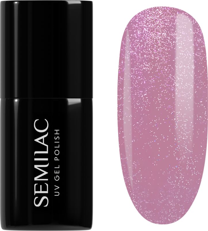 Semilac UV Hybrid Shimmer lac de unghii sub forma de gel culoare 319 Shimmer Dust Pink 7 ml