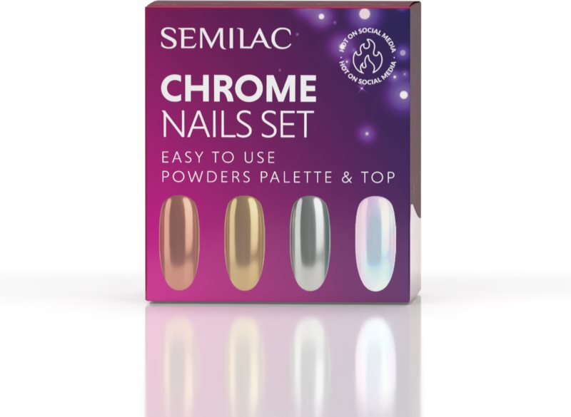 Semilac Set Chrome Nails set cadou pentru unghii