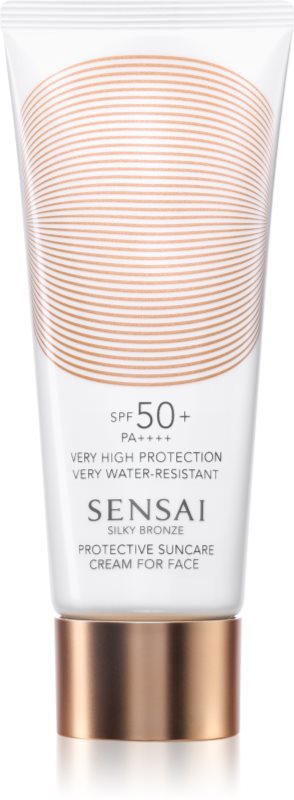 Sensai Silky Bronze crema protectoare pentru fata protectie solara SPF 50+ 50 ml