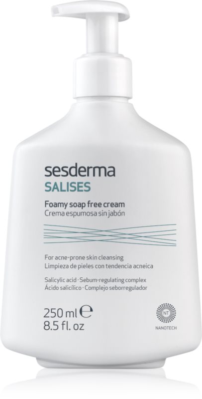 Sesderma Salises Foamy Soap-free Cream gel de curățare impotriva acneei 250 ml