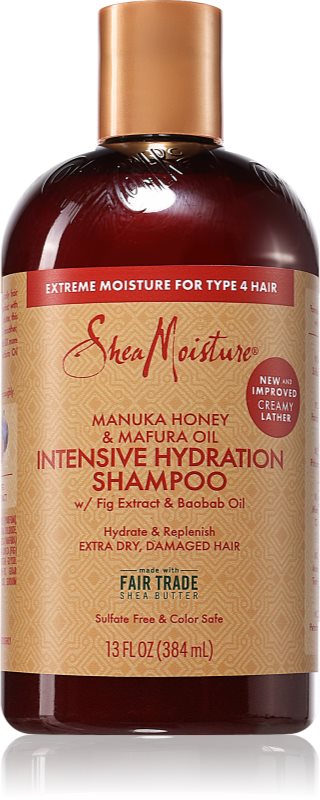 Shea Moisture Manuka Honey & Mafura Oil șampon intens hidratant pentru păr uscat și deteriorat 384 ml