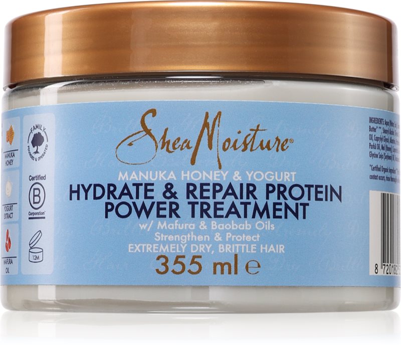 Shea Moisture Manuka Honey & Yogurt Masque masca hidratanta pentru păr cu proteine 355 ml