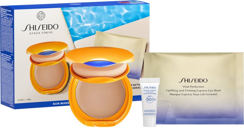 Shiseido Expert Sun Protector Tanning Compact Foundation SPF10 set cadou pentru femei culoare Honey