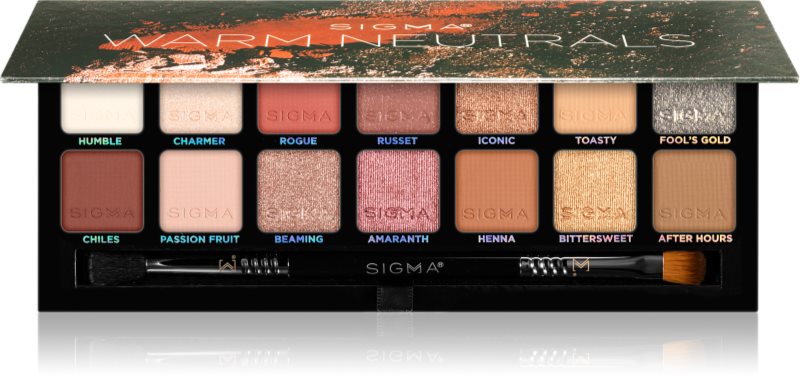 Sigma Beauty Warm Neutrals Eyeshadow Palette paleta farduri de ochi 25.5 g