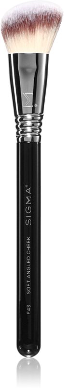 Sigma Beauty Face F43 Soft Angled Cheek pensulă teșită pentru fardul de obraz 1 buc