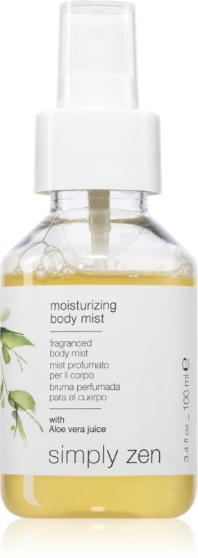 Simply Zen Sensorials Moisturizing Body Mist bruma de corp hidratanta pentru corp aloe vera 100 ml