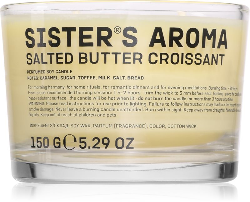 Sister's Aroma Salted Butter Croissant lumânare parfumată 150 g