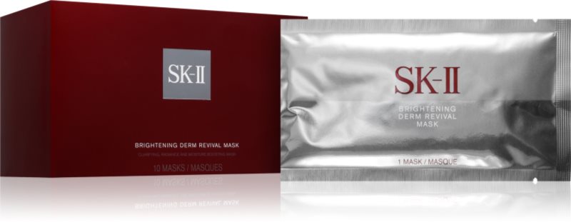 SK-II Brightening Derm Revival Mask masca de hidratare si luminozitate cu niacinamidă pentru toate tipurile de ten 10 buc