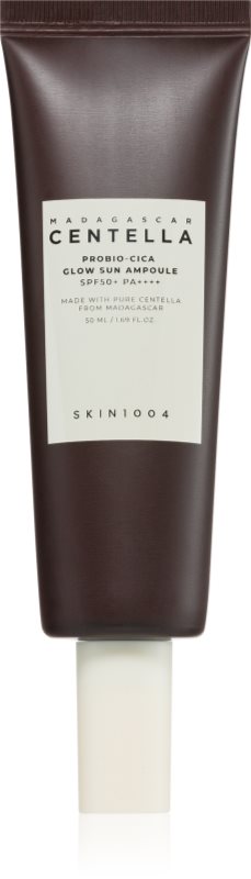 SKIN1004 Madagascar Centella Probio-Cica Glow Sun Ampoule ser protector reface bariera protectoare a pielii SPF 50+ 50 ml