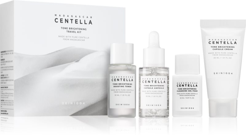 SKIN1004 Madagascar Centella Tone Brightening Travel Kit Seturi pentru voiaj pentru o piele mai luminoasa