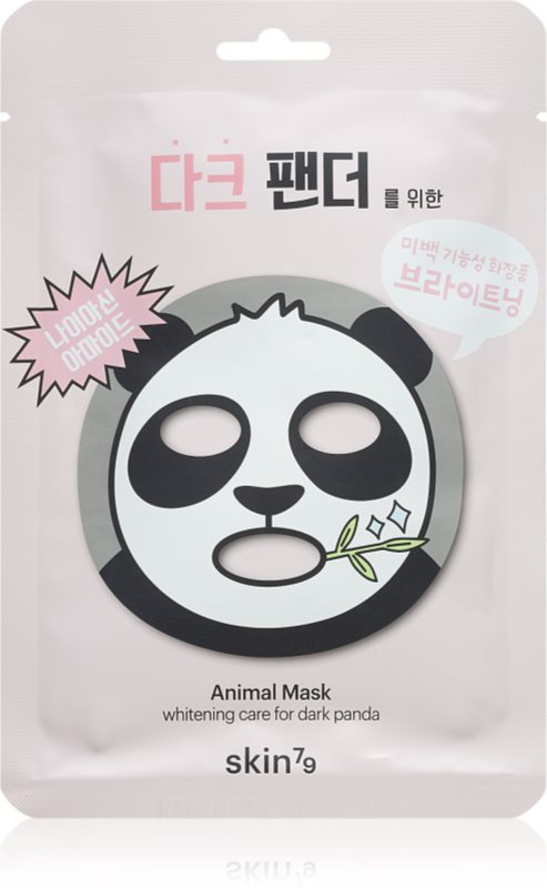 Skin79 Animal For Dark Panda mască textilă iluminatoare 23 g