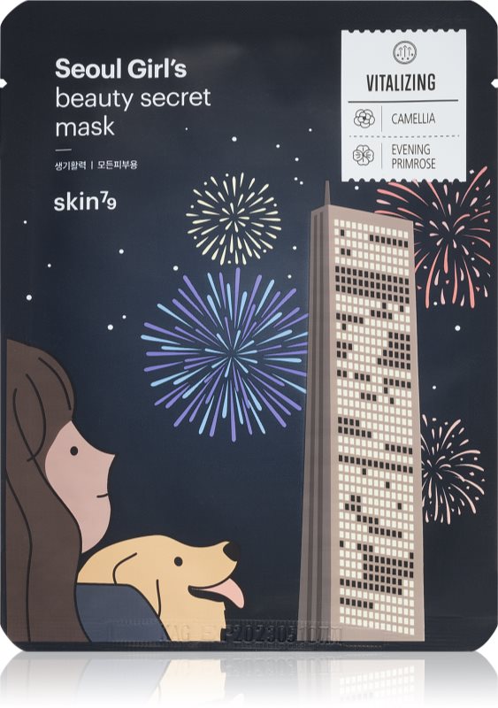 Skin79 Seoul Girl's Beauty Secret mască textilă pentru contururile faciale, cu efect de fermitate 20 g