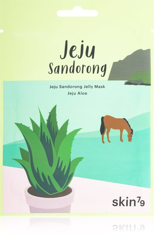 Skin79 Jeju Sandorong Jeju Aloe mască textilă calmantă cu efect de hidratare 33 ml