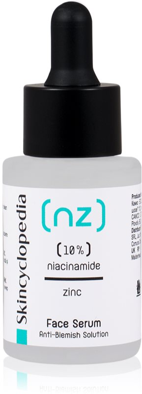 Skincyclopedia 10% Niacinamide Acid + Zinc ser facial pentru ten acneic 30 ml