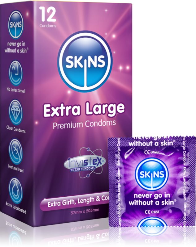 Skins Extra Large Premium Condoms prezervative 12 buc