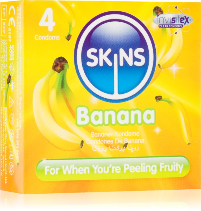Skins Banana prezervative 4 buc