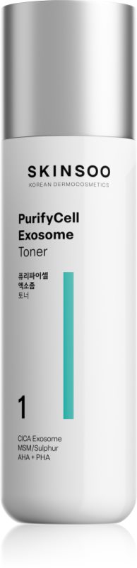 SKINSOO PurifyCell Exosome Toner calmant tonic pentru reglarea cantitatii de sebum. 200 ml