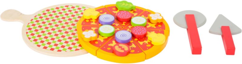 Small foot Pizza set de jucării din lemn 3 y+ 21 buc