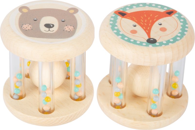Small foot by Legler Rattle Animals Pastel jucărie zornăitoare cu biluțe 2 buc