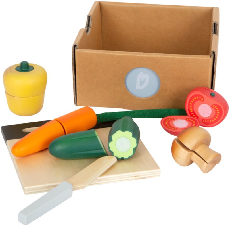 Small foot Cuttable Vegetable Set set de jucării din lemn 3 y+ 1 buc