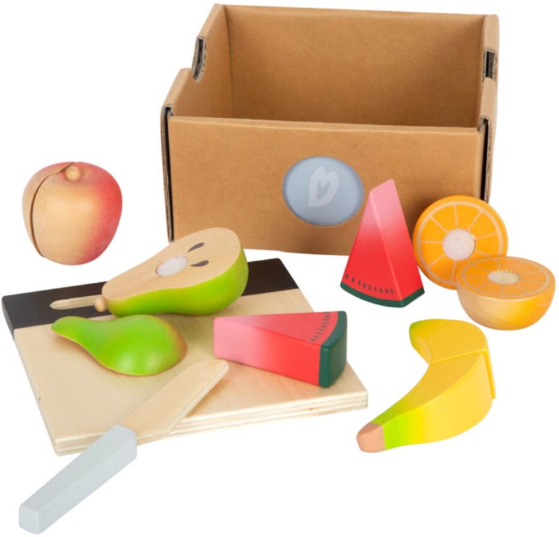 Small foot Cuttable Fruit Set Fresh set de jucării din lemn 3 y+ 11 buc