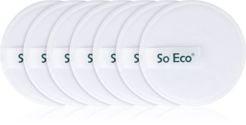 So Eco Reusable Microfibre Cleansing Pads dischete demachiante pentru make-up 7 buc