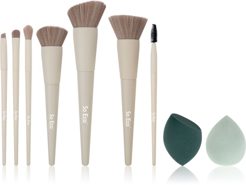 So Eco Exclusive Brush & Sponge Set Complexion Sponge set perii machiaj