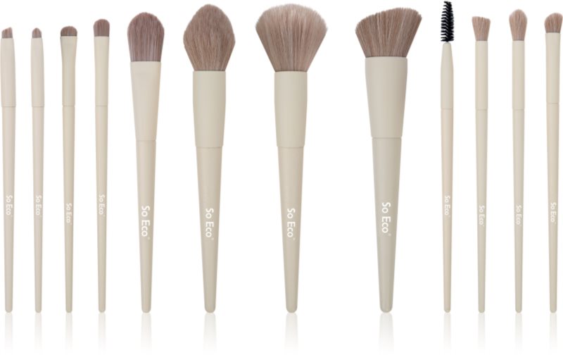 So Eco Flawless 12 Piece Brush Set Complexion Sponge set perii machiaj