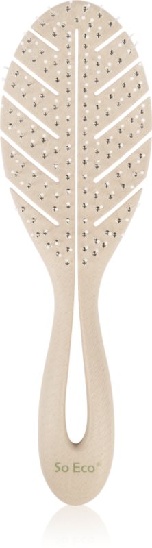 So Eco Biodegradable Detangling Leaf Brush perie compostabilă pe părul umed 1 buc